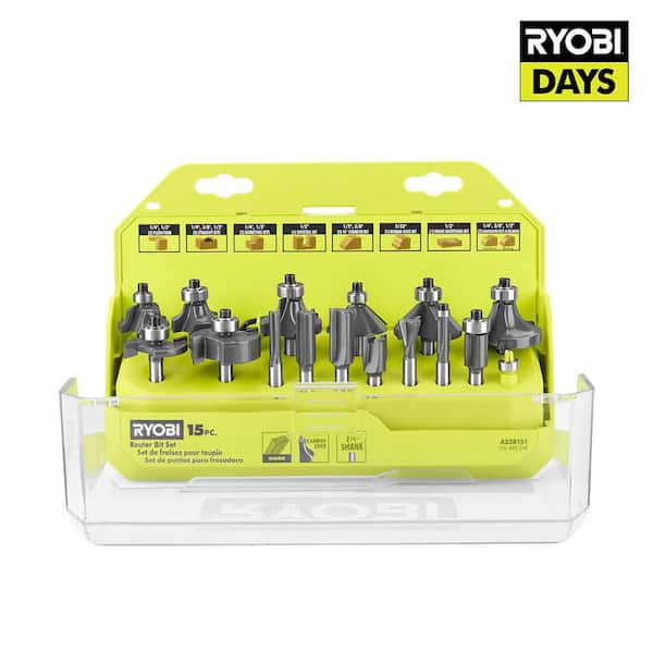 Shank Carbide Router Bit Set (15-Piece)
