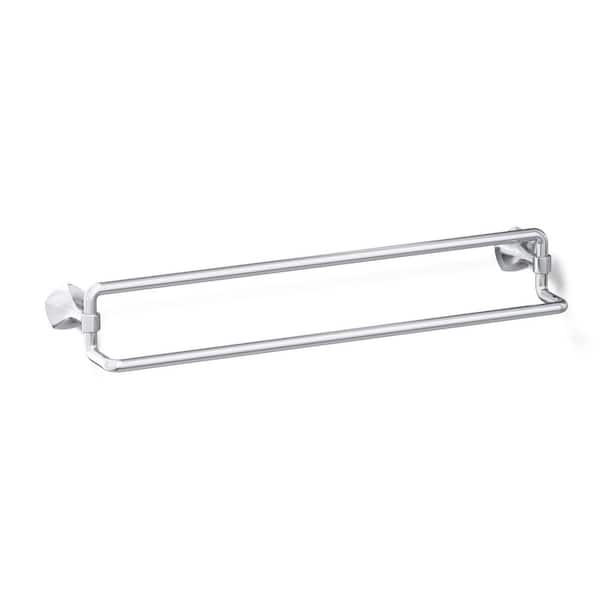 Occasion 24 in. Wall Mounted Double Towel Bar in Polished Chrome