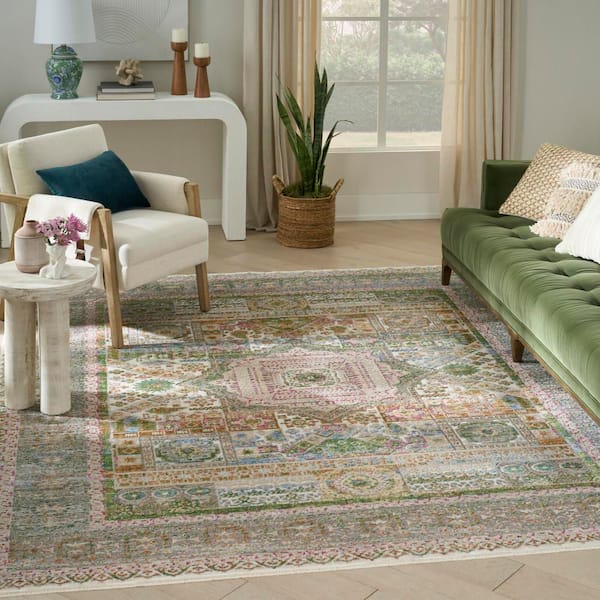 Quaint Harmony Multicolor 8 ft. x 10 ft. Floral Contemporary Area Rug