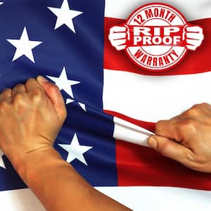 3 ft. x 5 ft. Rip-Proof Technology Double Sided 3-Ply American USA Flag Longest Lasting USA Flags