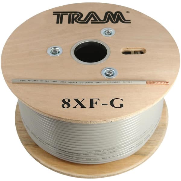 Tram RG8X 500 ft. Roll Tramflex Double Shield Coaxial Cable with Gray Jacket
