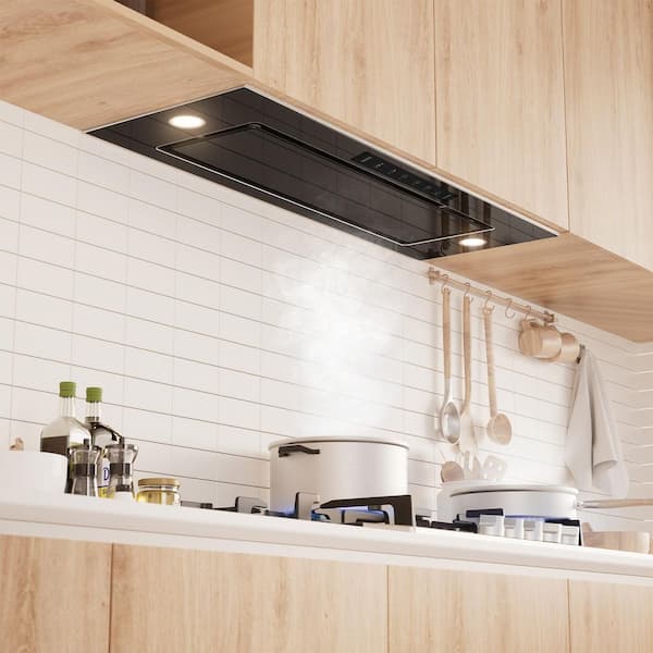 30 in. 900 CFM Ducted Insert with Light and Hand Motion Control Range Hood in Stainless Steel