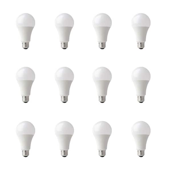 100-Watt Equivalent A19 Dimmable CEC Title 20/24 90 CRI E26 LED Light Bulb, Bright White 3000K(12-Pack)