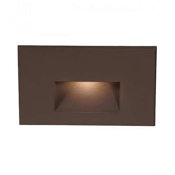 WAC Lighting Wall and Stair Light - 68 Lumens Line Voltage Bronze on Aluminum Alloy Integrated LED Hardwired - 3000K