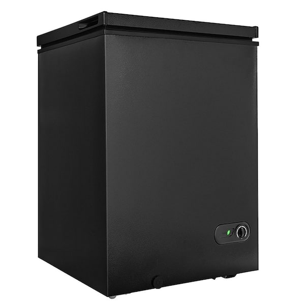 3.5 cu. ft. Manual Defrost Chest Freezer with Removable Basket, Adjustable Thermostat for Garage/Basement/Dorm in Black