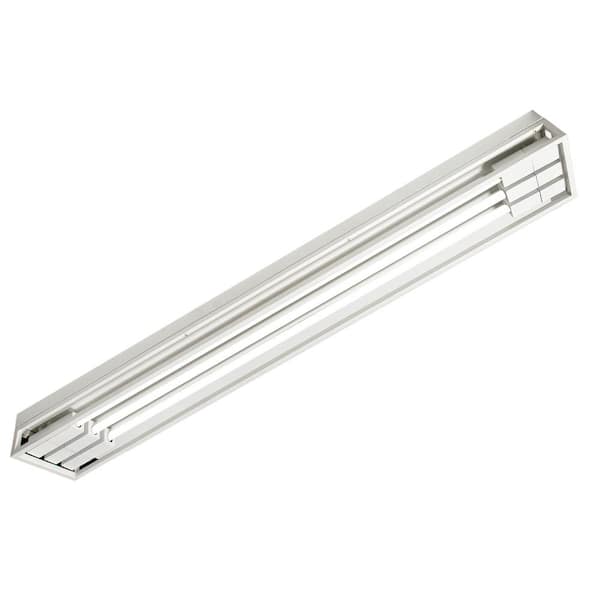 Morgan Home 7.5 in. Sleek Flush Mount White Light Fixture with Canopy and 4 T5/120-Volt Bulb Sockets (No Bulbs Included)