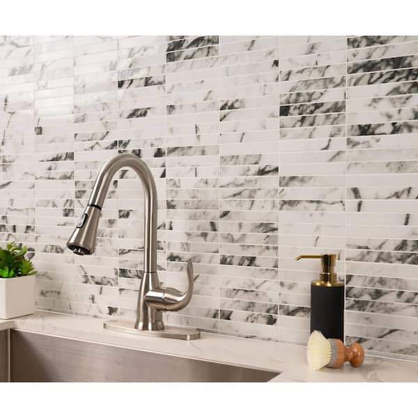 Donatello Stax 12 in. x 12 in. x 0.31 in. Matte Ceramic Mesh-Mounted Mosaic Floor and Wall Tile (6.88 sq. ft./Case)