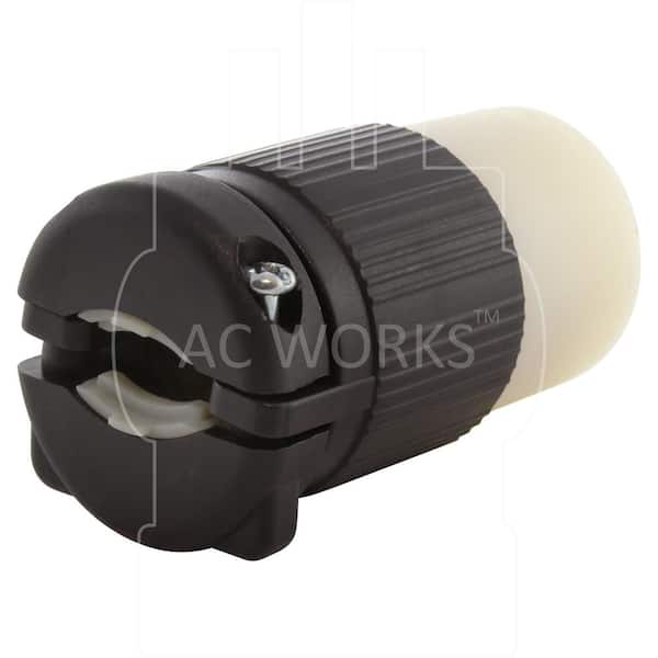 AC WORKS 15/ 20 Amp 125-Volt NEMA 5-15/20R 3-Prong Industrial Grade Heavy  Duty Household Female Connector AS520R - The Home Depot