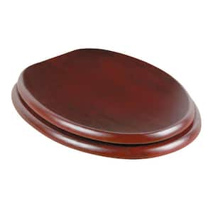 Wooden Toilet Seat Elongated Front Toilet Seat for Standard Toilets, Cherry Finish Wooden Toilet Seat