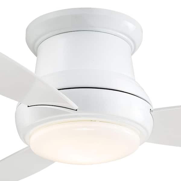 MINKA-AIRE Concept II 44 in. Integrated LED Indoor White Ceiling Fan with  Light with Remote Control F518L-WH The Home Depot