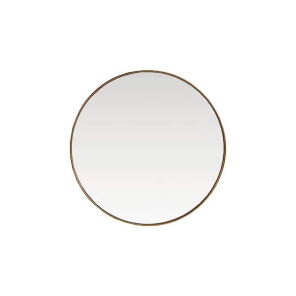Storied Home 24 in. W x 24 in. H Metal Framed Gold Finish Wall Decorative Mirror