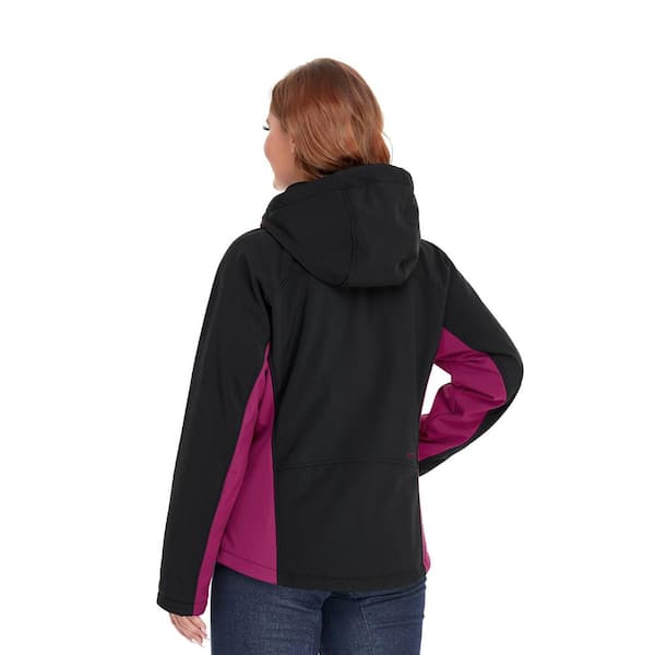ORORO Women's Medium Black/Purple 7.2-Volt Lithium-Ion Slim Fit Heated  Jacket with (1) 5.2 Ah Battery Pack and Detachable Hood WJC-31-1904-US -  The Home Depot