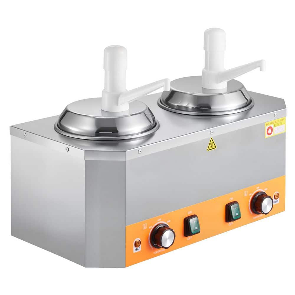 Electric Cheese Dispenser with Pumps, 2. 4x2 L, Commercial, Temp Adjustable (86-230â„‰), with Stainless Steel surface