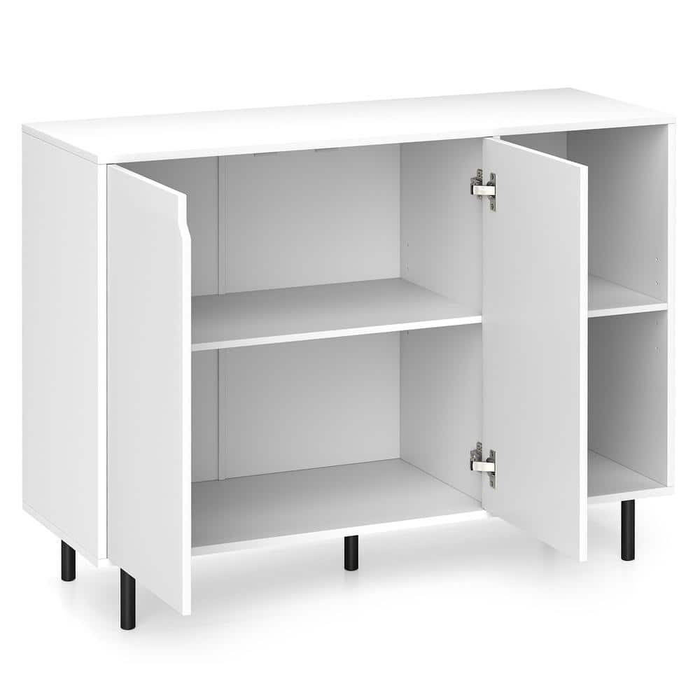 42 Inch Sideboard Buffet Cabinet Kitchen with Adjustable Shelves-White price history on PriceWatchPro