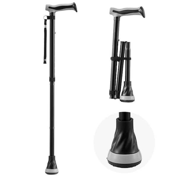 Folding Walking Cane for Men and Women, 8-Level Adjustable Height, Anti-Slip Tip Lightweight Aluminum, 250 lbs. Capacity
