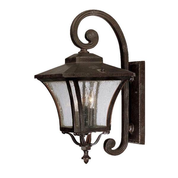 Acclaim Lighting Tuscan Collection 3-Light Marbleized Mahogany Outdoor Wall-Mount Fixture