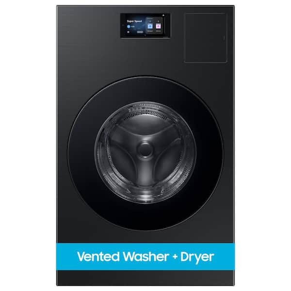 5.3 cu. ft. Bespoke Ultra Capacity Vented All-in-One Washer Dryer Combo with Electric Dryer and AI Home in Brushed Black