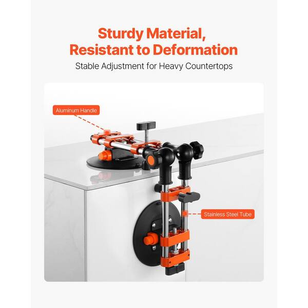 2PCS Right Angel Stone Seam Setter Suction Cup With 6Inch Glass Suckers Lifter,90 Degree Countertop Granite Tile Installation Tool For Stone Marble Slab Glass Joining And Leveling - View #5