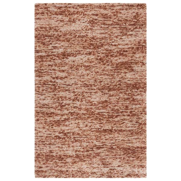Rust Textured Area Rug Ranch Style SAFAVIEH Natura 5 ft. x 8 ft. Rust/Brown Textured Solid Area Rug ...