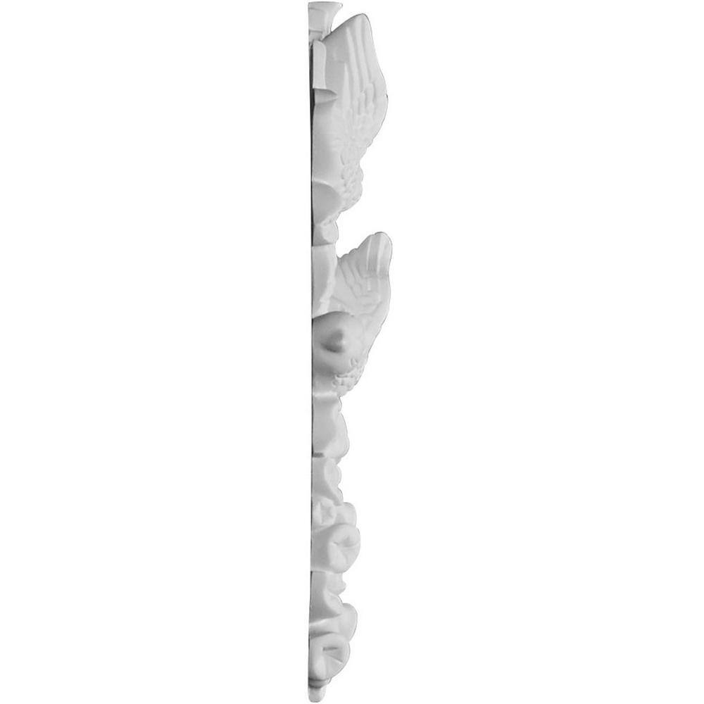 White Polyurethane Bird Drop Applique Onlay