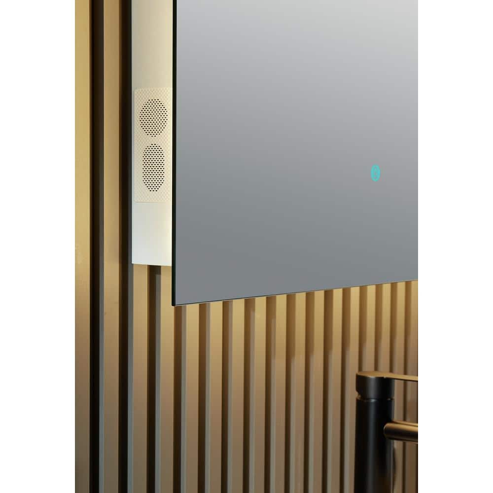 Stellar Frameless LED Bathroom Vanity Mirror with Bluetooth Speaker