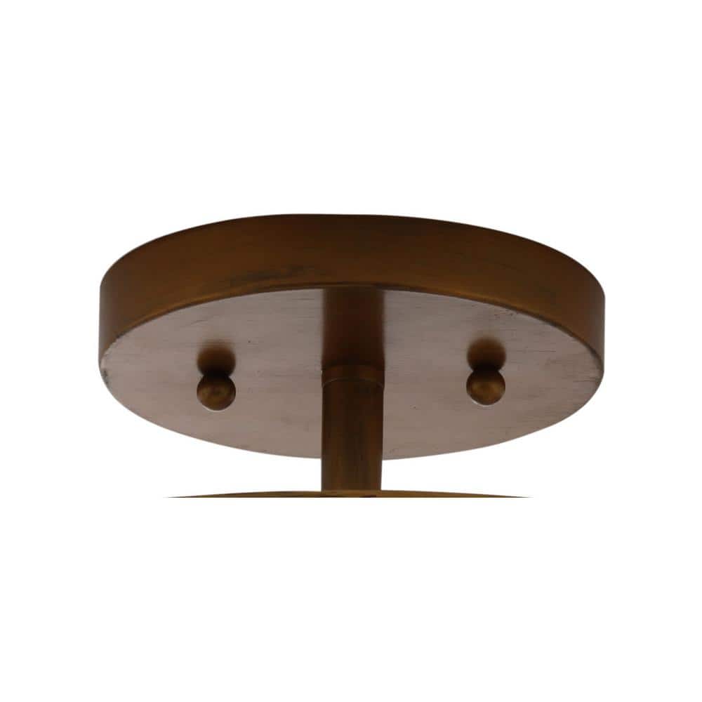 Transitional Elegance 13.25" Gold Metal LED Flush Mount with White Linen Shade