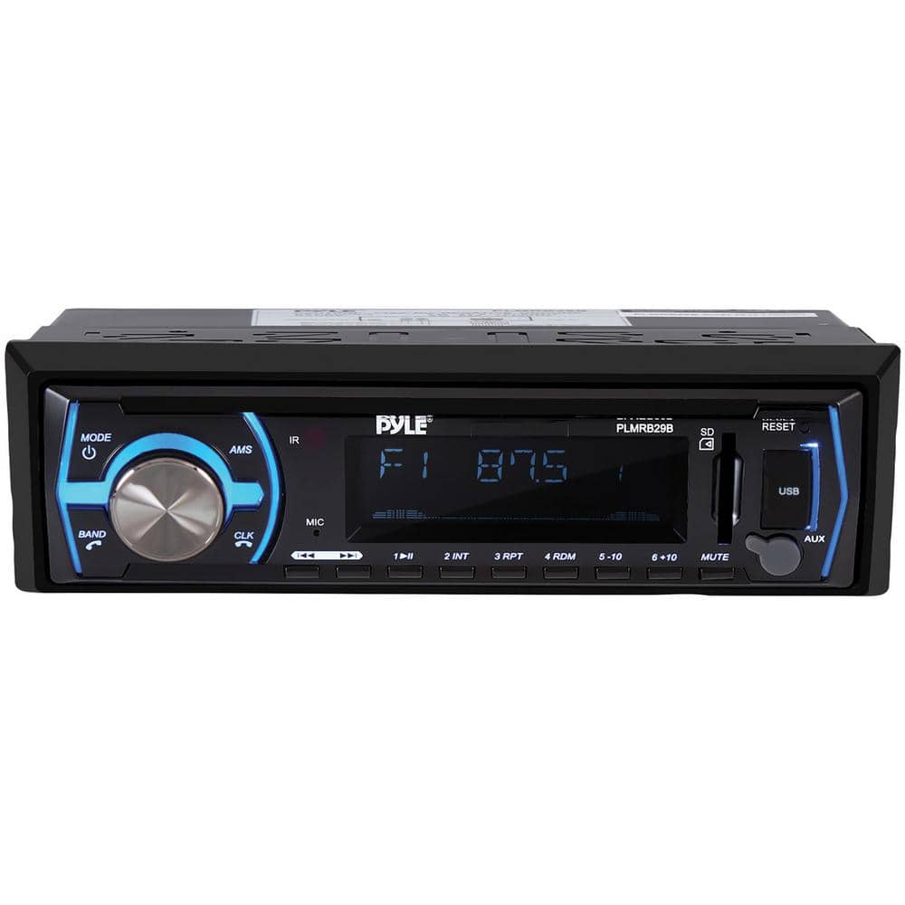 Pyle Single-DIN In-Dash Digital Marine Stereo Receiver With Bluetooth ...