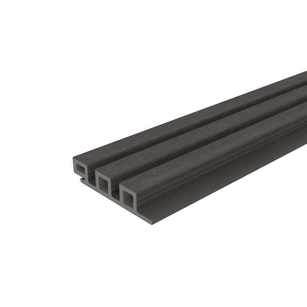 NewTechWood European Siding System 4.8 in. x 96 in. Composite Norwegian Board Siding in Argentinian Silver Gray