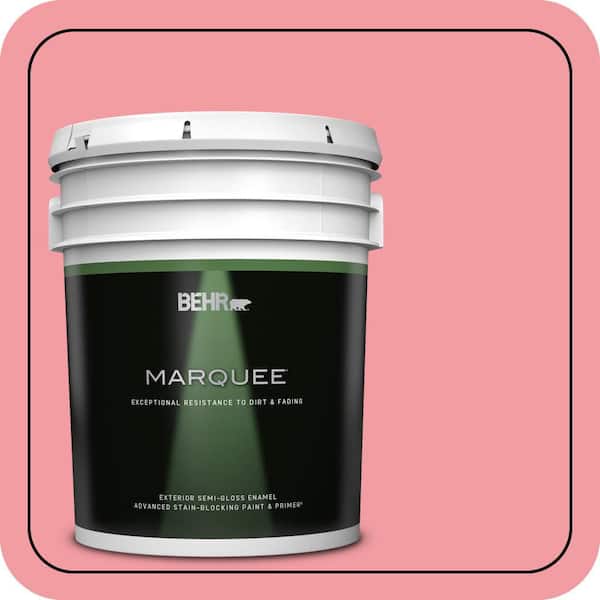 BEHR MARQUEE 5 gal. #140B-4 Island Coral Semi-Gloss Enamel Exterior Paint & Primer