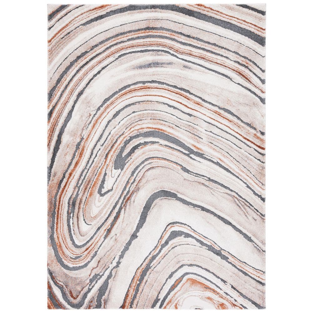 Cyrus Shag 9 ft. x 12 ft. Beige/Rust Layered Marble Area Rug price history on PriceWatchPro