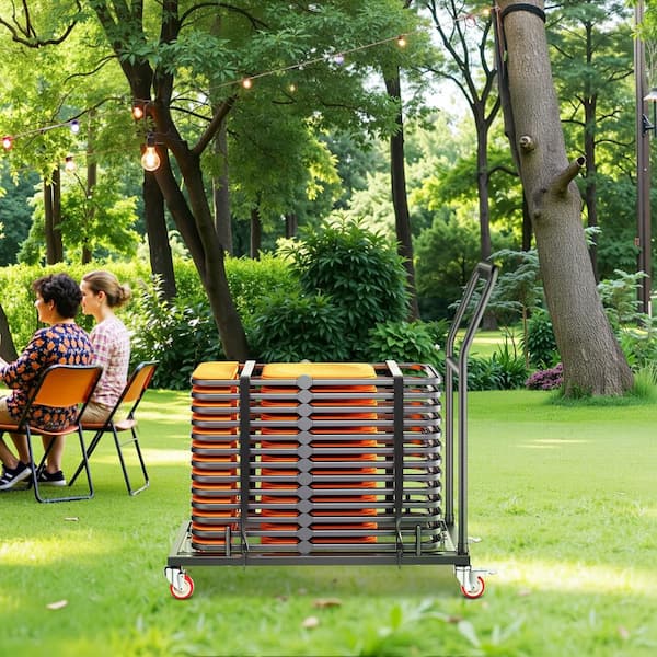 SKYSHALO Folding Chair Rack, 300 lbs. load, L-shaped