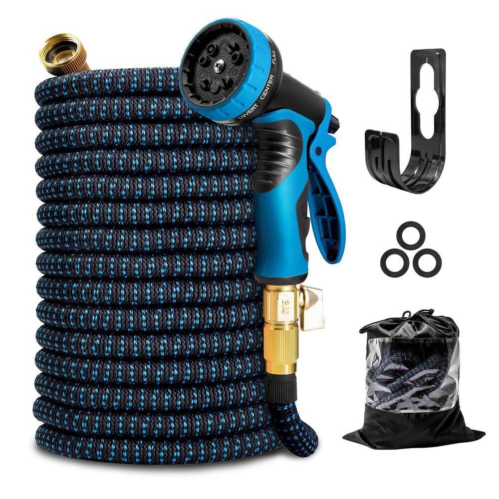 3/4 in. x 75 ft. Lightweight No-Kink Flexible, 10 Spray Nozzles, Expandable Garden Water Hose, Blue price history on PriceWatchPro
