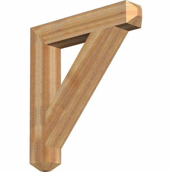 Ekena Millwork 6 in. x 40 in. x 36 in. Western Red Cedar Traditional Craftsman Rough Sawn Bracket