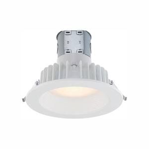 Easy Up Integrated LED 6 in. 4000K Airtight Dimmable Canless Recessed Light Kit with J-Box and White Baffle Trim