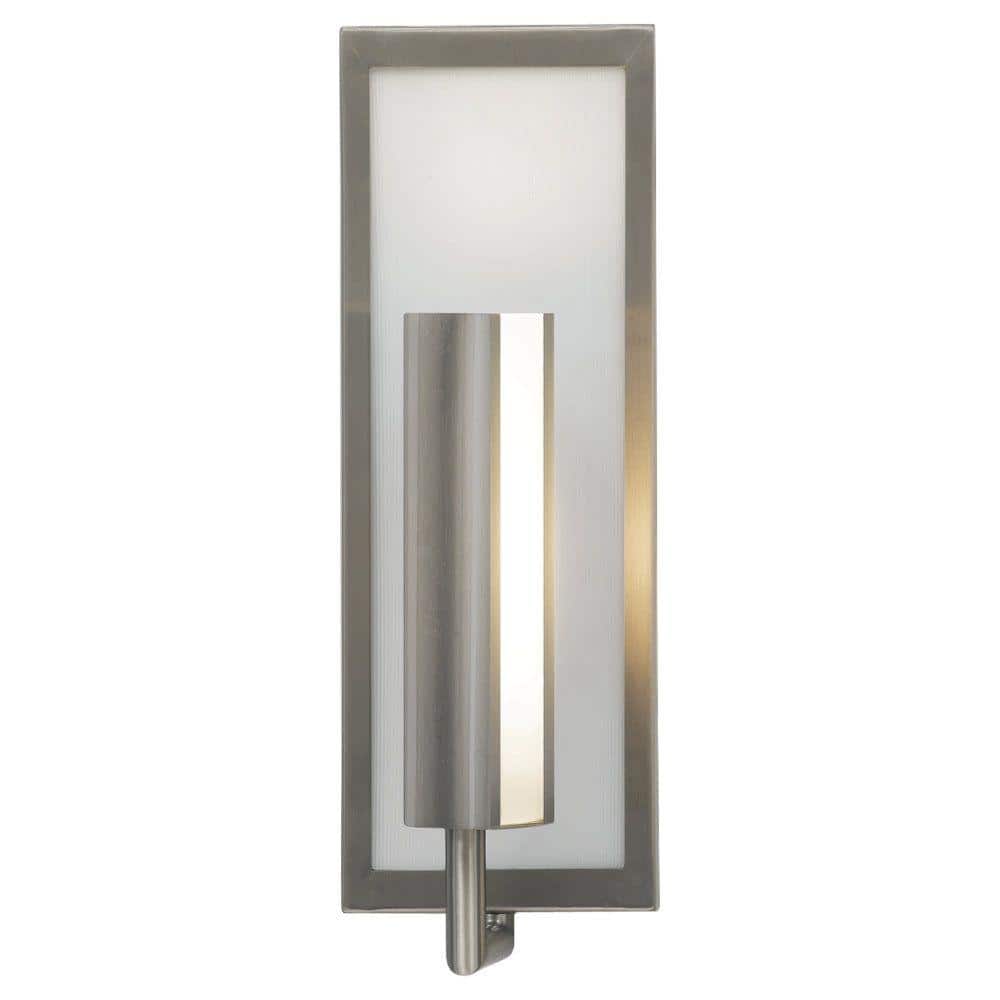 UPC 014817371987 product image for Mila 5 in. 1-Light Brushed Steel Modern Industrial ADA Compliant Wall Sconce wit | upcitemdb.com