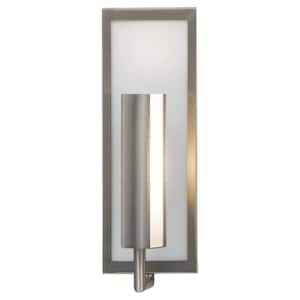 Mila 5 in. 1-Light Brushed Steel Modern Industrial ADA Compliant Wall Sconce with 180° Rotating Reflector