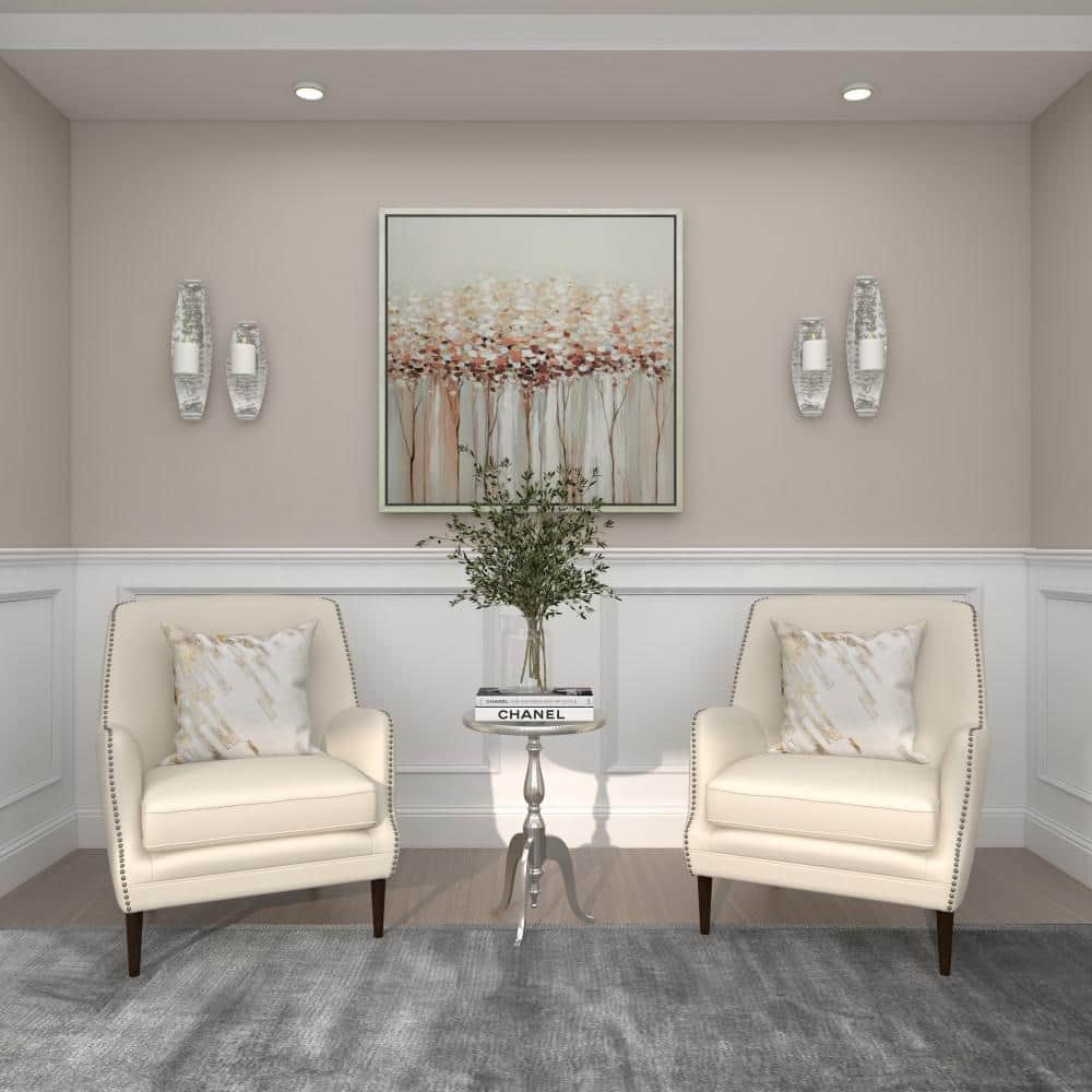 Elegant Silver Aluminum Round Pedestal Accent Table - 15" x 22"