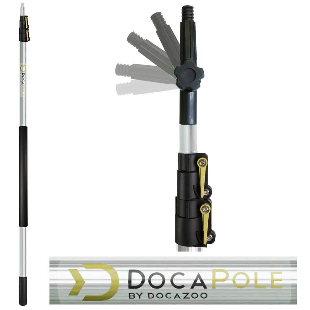 DocaPole ft. 12 ft. Extension Pole Multi-Purpose Telescopic Pole for  Window Cleaning, Gutter Cleaning and Hanging Lights DocaPole_12 The Home  Depot