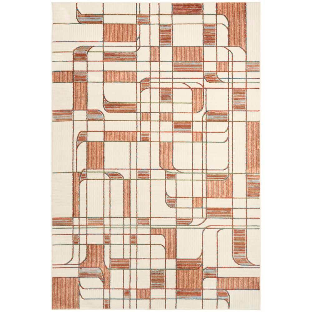 Nordic Ivory Rust 3 ft. x 5 ft. Abstract Contemporary Area Rug price history on PriceWatchPro
