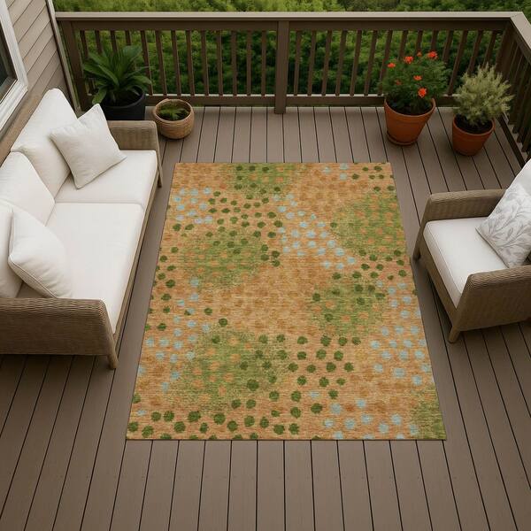 ギャルソンRUG Addison Rugs Chantille Machine Washable Indoor/Outdoor Abstract