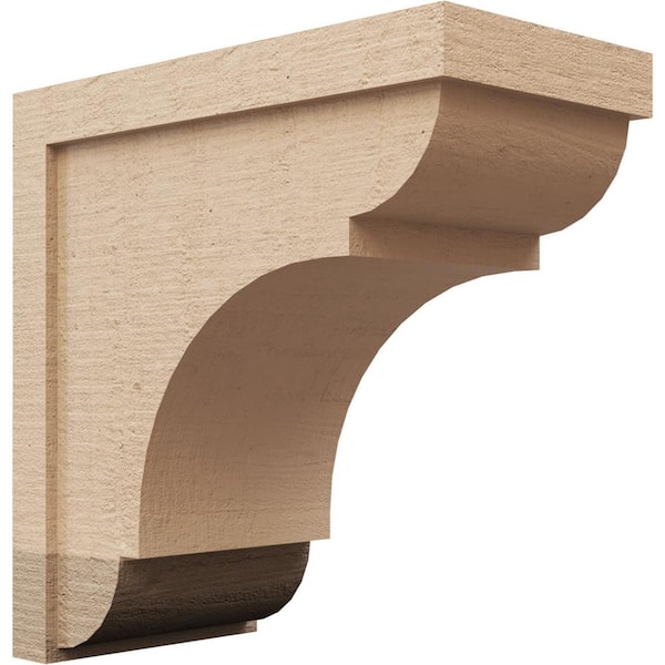 Ekena Millwork 10-in. x 20-in. x 20-in. Series 1 Classic Bryant Rough Cedar Woodgrain Timberthane Polyurethane Corbel, Primed Tan
