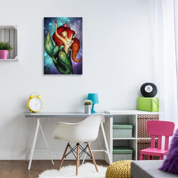 Undersea Dreaming Mermaid by Mandie Manzano Unframed Fantasy Graphic Art Print 30 in. x 20 in.