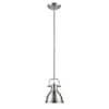 Golden Lighting Duncan 1 Light Pewter Mini Pendant with Pewter Shade Golden Lighting Duncan 1 Light Pewter Mini Pendant with Pewter Shade