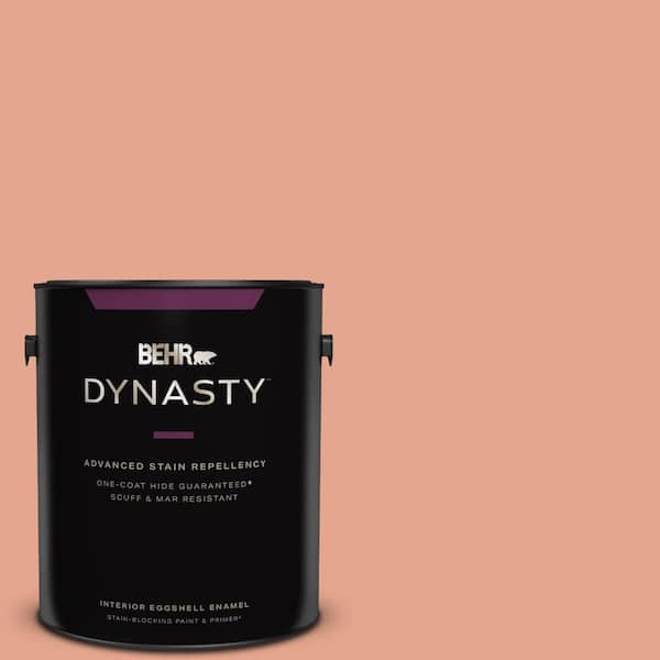 BEHR DYNASTY 1 gal. #M180-4 Priceless Coral Eggshell Enamel Interior Stain-Blocking Paint & Primer