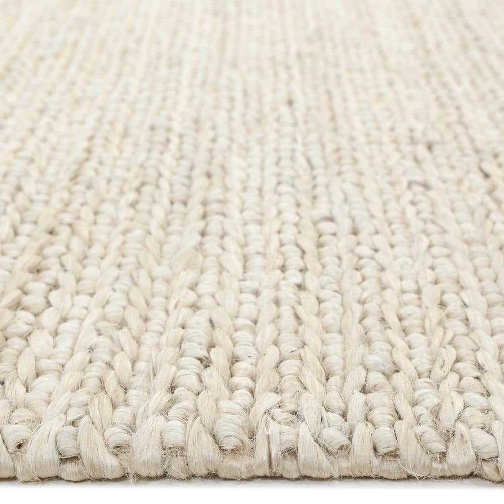 Transitional Hand-Knotted Beige Cotton Area Rug, 9' x 12'