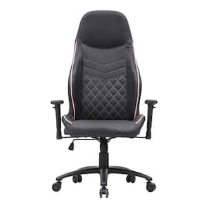Sem Ergonomic Pink PU Leather Gaming Chair with Diamond Stitching