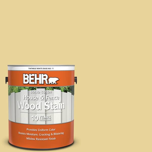 BEHR 1 gal. #390D-4 Honey Beige Solid Color House and Fence Exterior Wood Stain