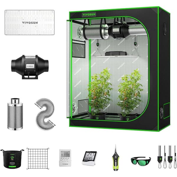 4 ft. x 2 ft. Grow Tent Kit Complete with 4 Inch Inline Fan, VS2000 LED Grow Light