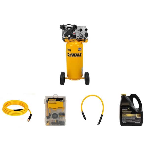 20 Gal. 155 PSI Air Compressor, Hose, Coupler Kit, Whip Hose and Oil Combo