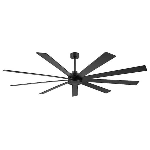 84 in. (7 ft.) Indoor Ceiling Fan Without Light, 8-Plywood Blades, Black